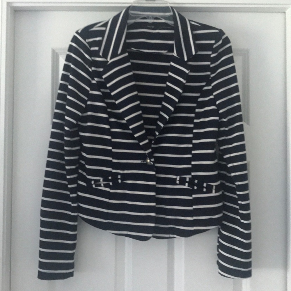 Navy striped blazer